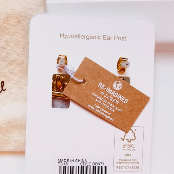 J.CREW GOBLET STONE DROP EARRINGS PURPLE MULTI - Picture 9 of 12